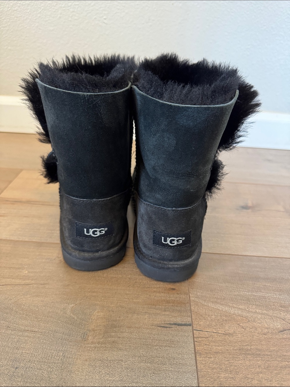Black UGG booties. Youth 6/Women 8 - Picture 3 of 6